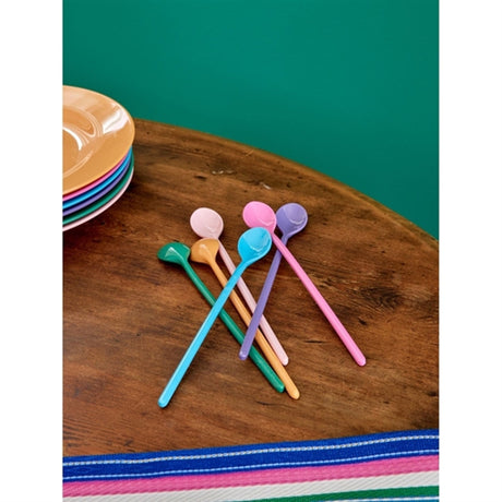 RICE Multicolor Melamin Latteske 6-pak
