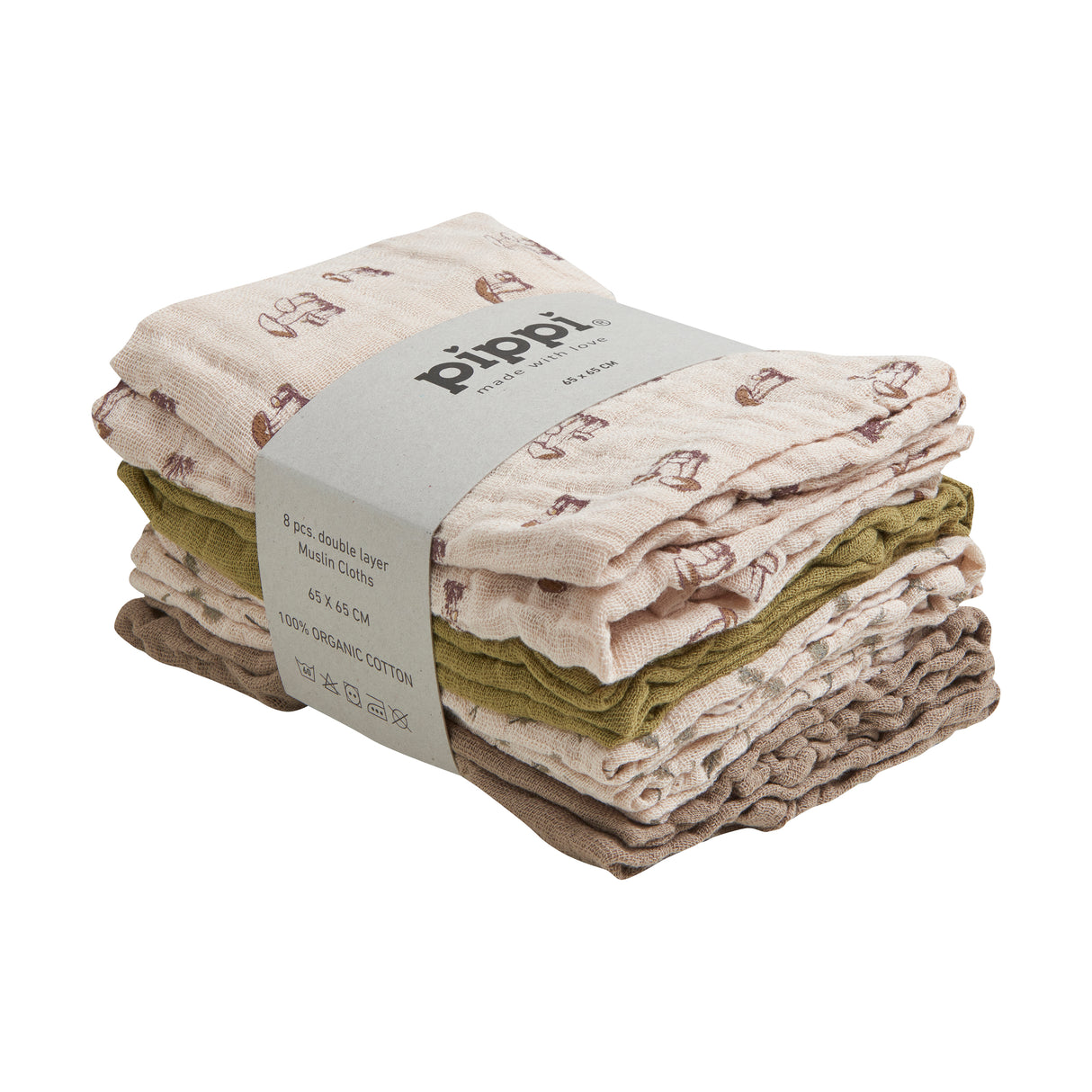 Pippi 8pk organic stofbleer