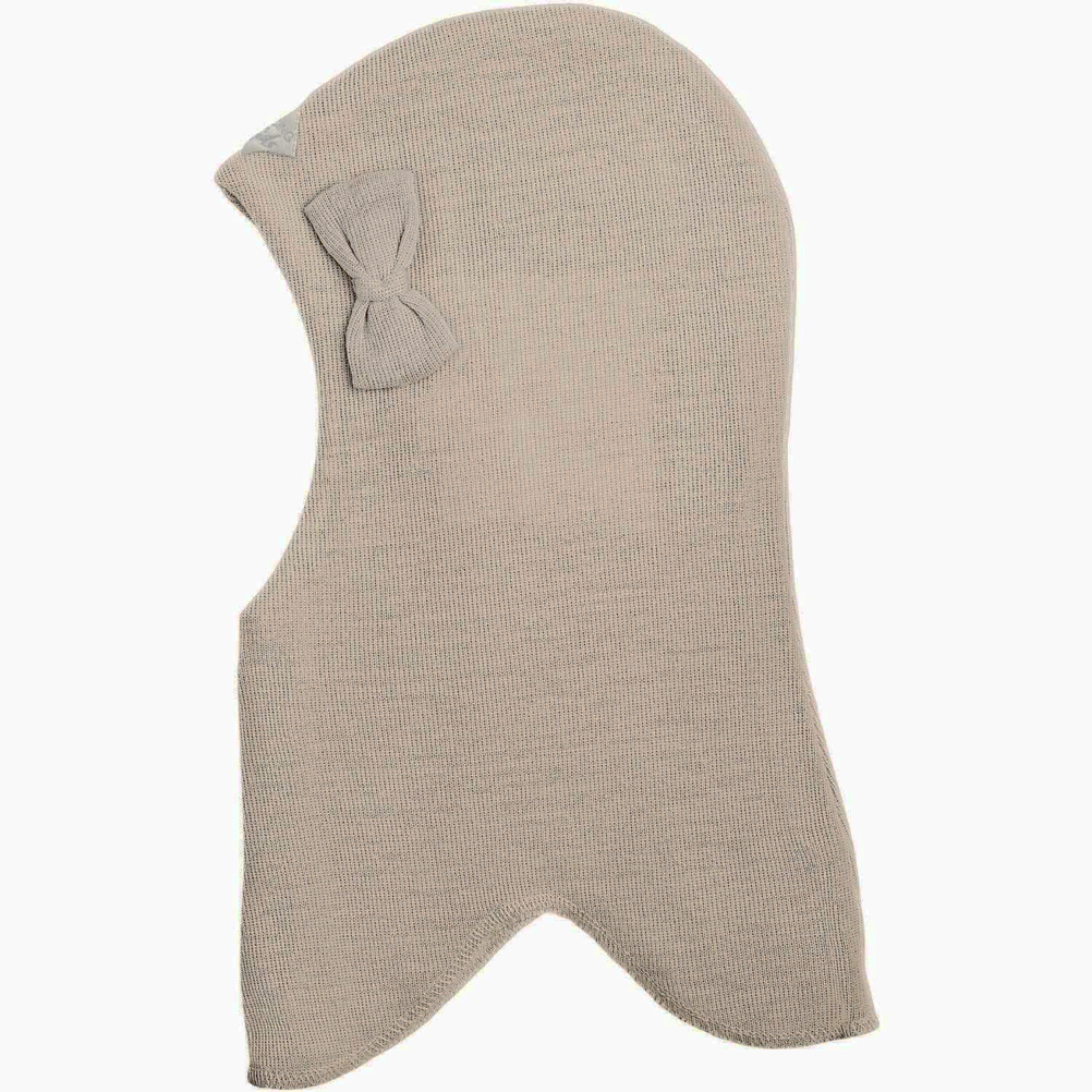 Racing Kids Uld Rund Elefanthue m/Sløjfe Beige grey