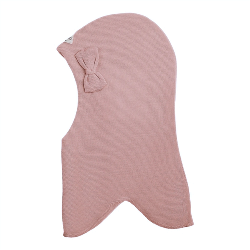 Racing Kids Uld Rund Elefanthue m/Sløjfe Dusty Rose