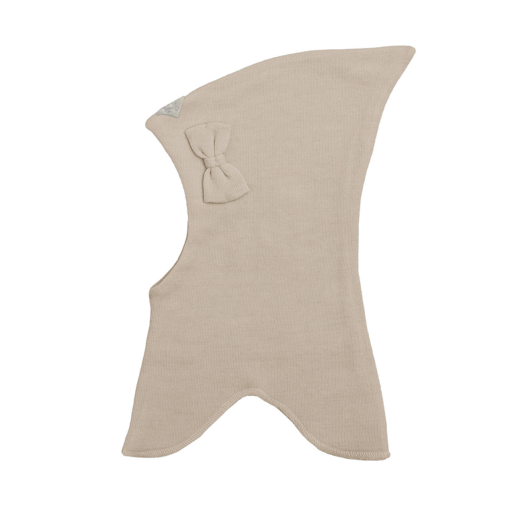 Racing Kids Spids Uld Elefanthue m/Sløjfe Beige Grey
