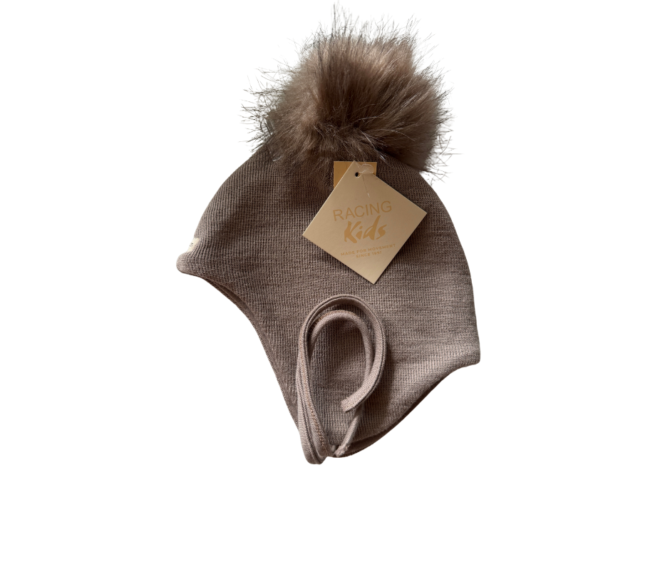 Racing Kids Baby Djævlehue Med Kvast 3-lags beige/grey