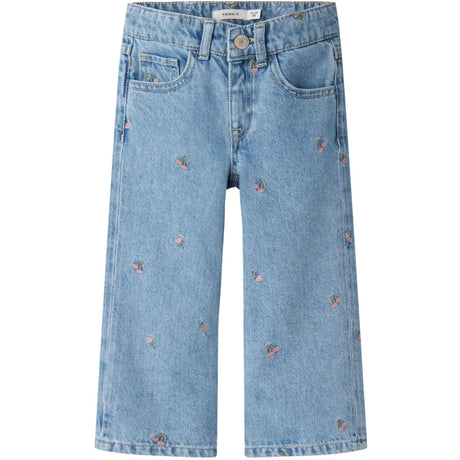 Name It Light Blue Denim Rose Wide Jeans