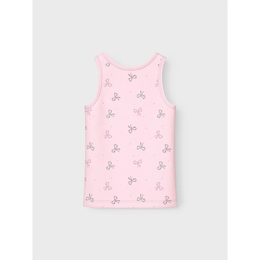 Name It - Name It Barely Pink Tank Top 2-pak Barely Pink Bow Noos