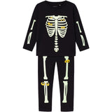 Name It Black Yellow Oween Top Sæt Skeleton