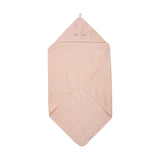 Pippi babyhåndklæde med hætte - Rose Dust