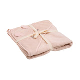 Pippi babyhåndklæde med hætte - Rose Dust