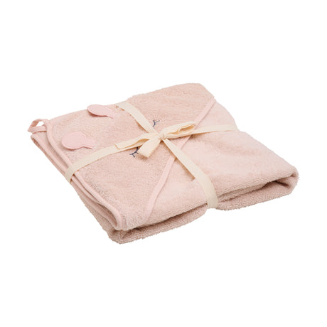 Pippi babyhåndklæde med hætte - Rose Dust