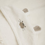 Pippi Badehåndklæde med hætte - hvidt med mus