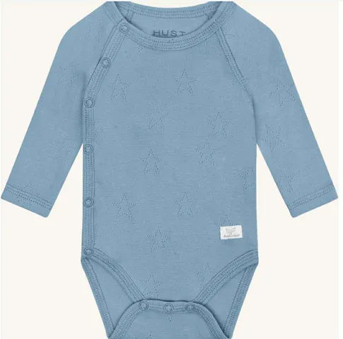 HUSTamd Claire - blå body med stjerner 34978