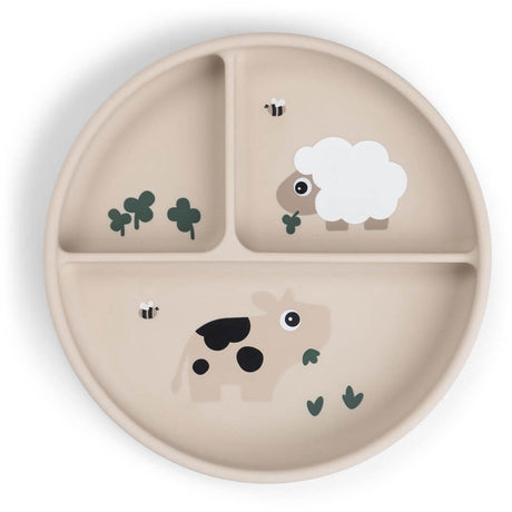 DonebyDeer Sand Stick&Stay inddelt Tallerken Tiny farm