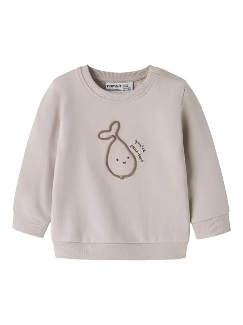 Name It - nbnoperry ls light sweat unb chateau gray "45"