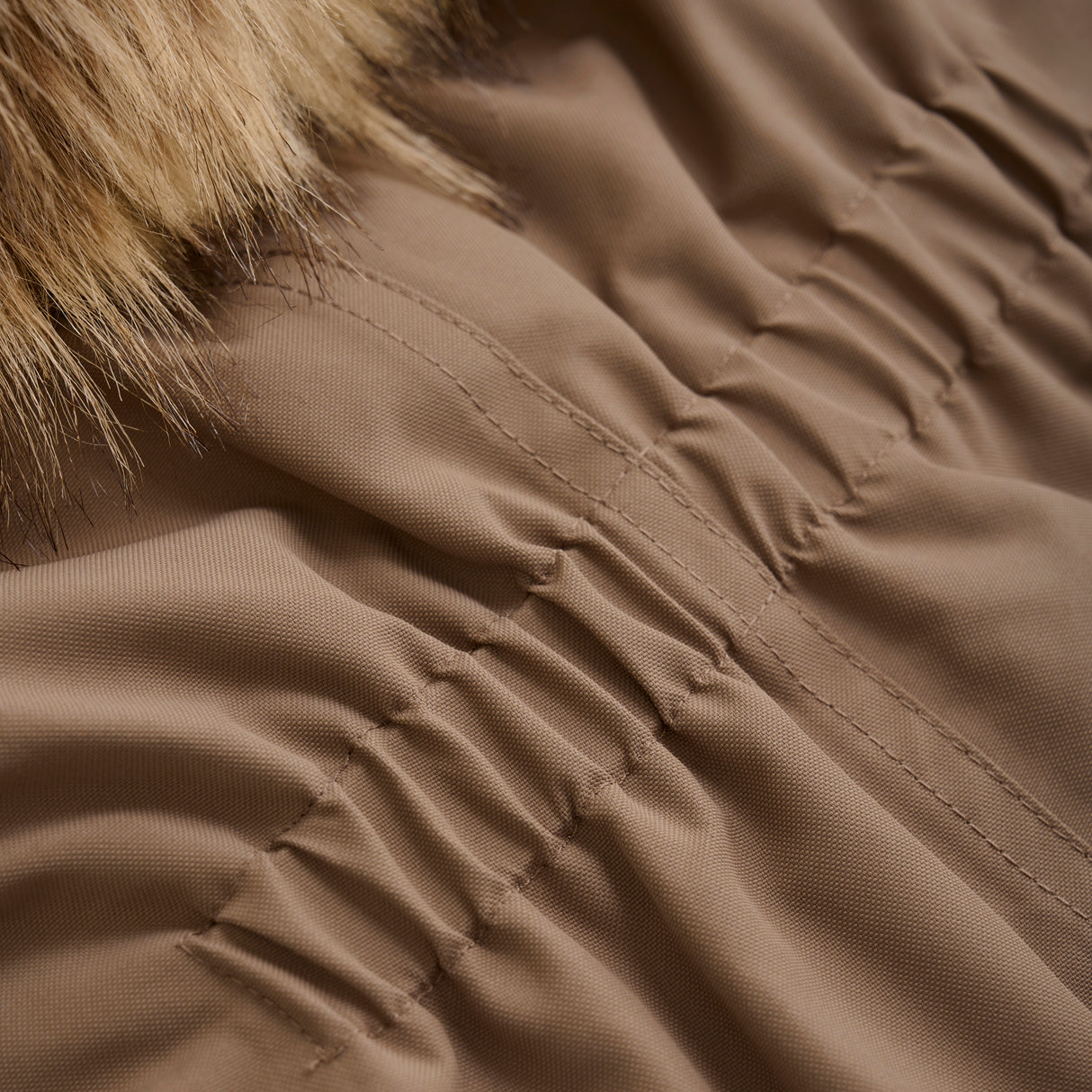 Baby Coverall W. Fake Fur - Fossil
