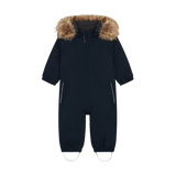 Baby Coverall W. Fake Fur - Total Eclipse