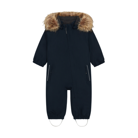 Baby Coverall W. Fake Fur - Total Eclipse
