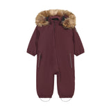 Color Kids Babyflyverdragt med kunstig pelskrave - Catawba Grape