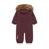 Color Kids Babyflyverdragt med kunstig pelskrave - Catawba Grape