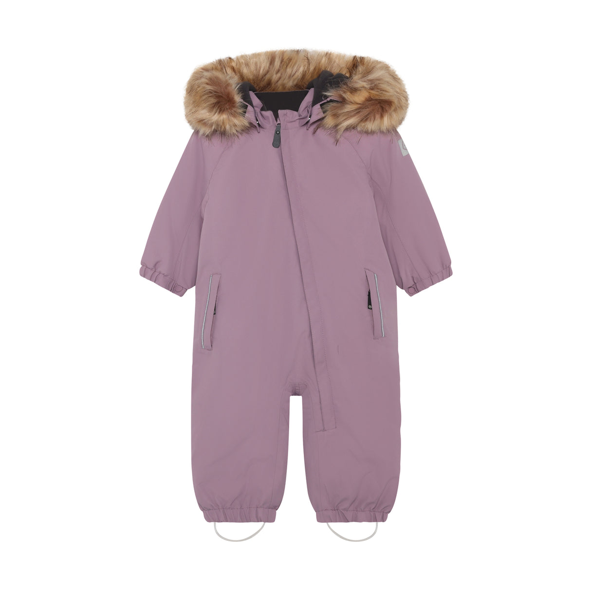 Color Kids Babyflyverdragt med kunstig pelskrave - Toadstool