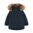 Baby Parka W. Fake Fur - Total Eclipse