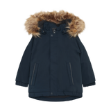 Baby Parka W. Fake Fur - Total Eclipse