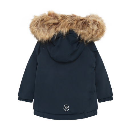 Baby Parka W. Fake Fur - Total Eclipse