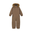 Coverall W. Fake Fur - Fossil