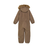 Coverall W. Fake Fur - Fossil