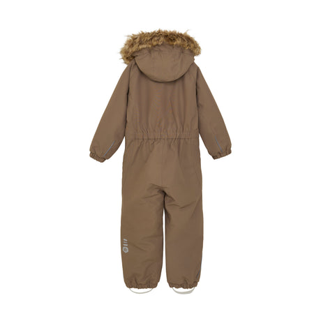 Coverall W. Fake Fur - Fossil