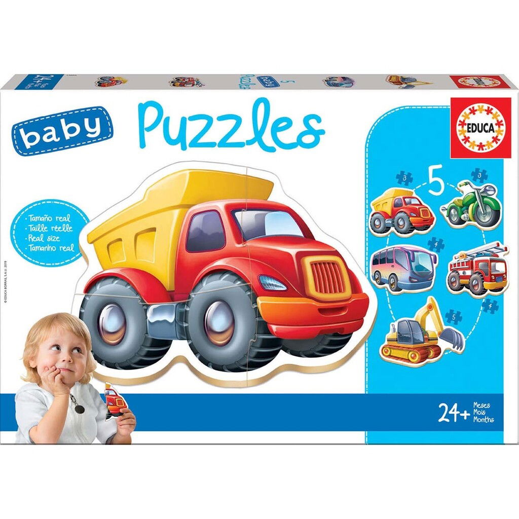 Educa Baby 5 puzzles Vehicles 24 months