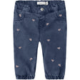 Name It Dark Blue Denim Hearts Emb Nmfrose Shaped R Emb Jeans 5321-Yb