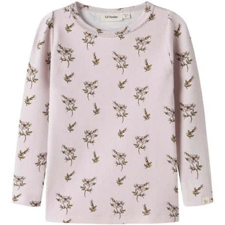 Lil'Atelier Hushed Violet Apple Rose Nmfgayo Sig Ls Slim Top Lil