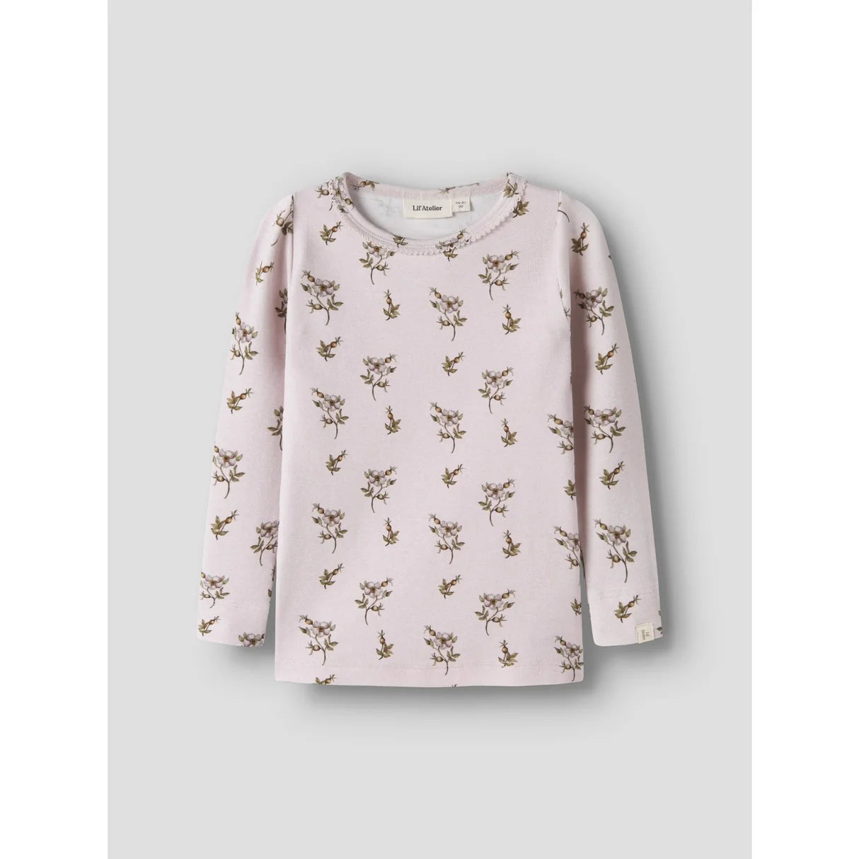 Lil'Atelier Hushed Violet Apple Rose Nmfgayo Sig Ls Slim Top Lil