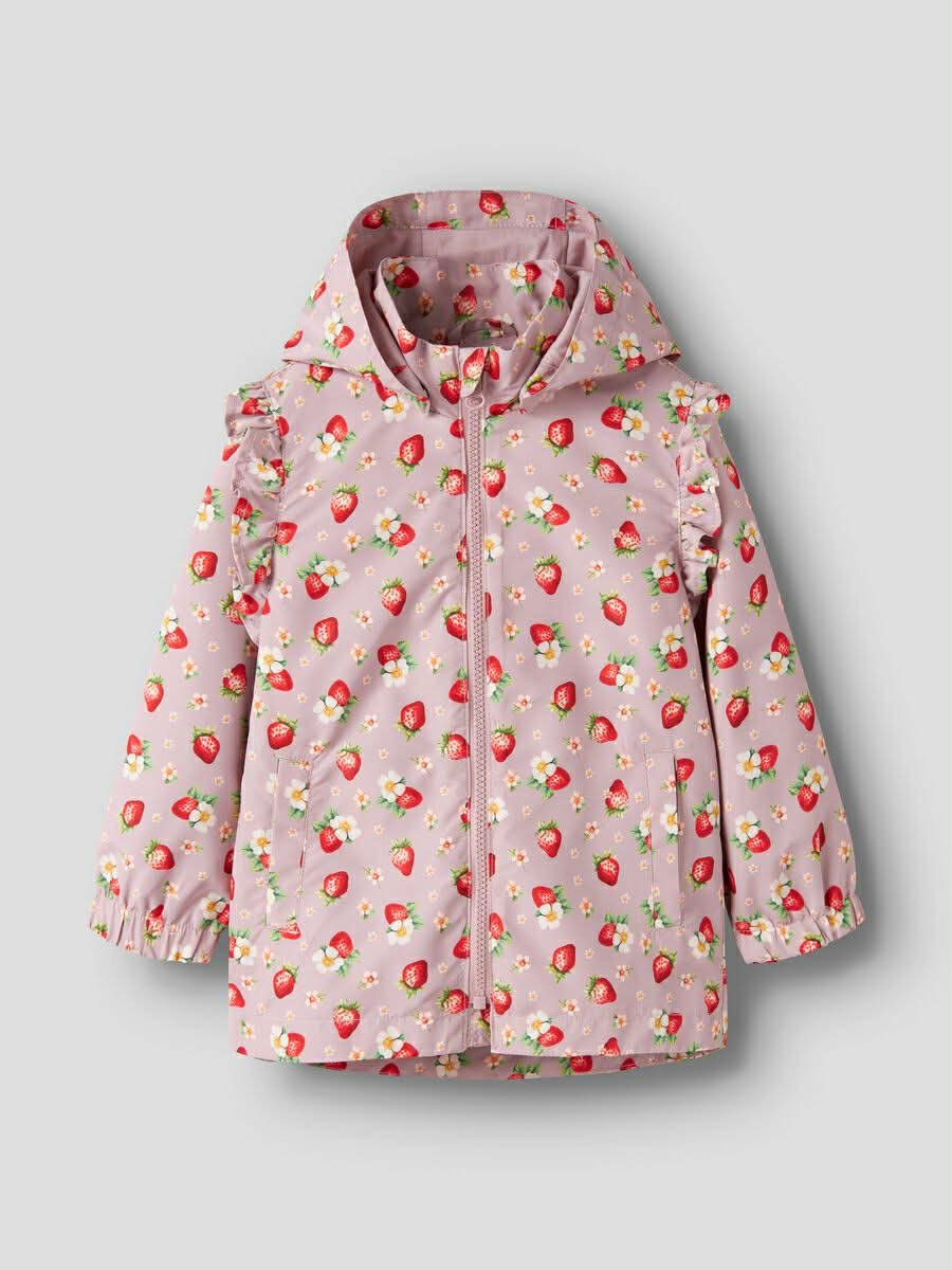 Name It Keepsake Lilac 1 Strawberry Nmfmaxi Jakke Li Flæse Aop