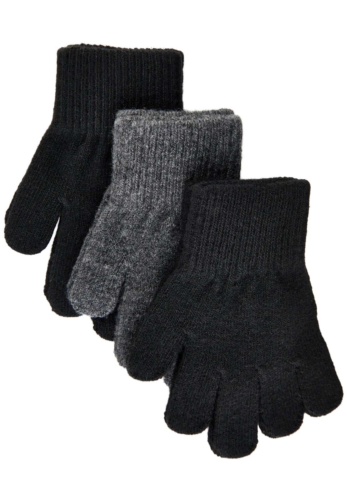 Mikk-Line Blue Nights -Antrazite - Black Handsker 3-Pak