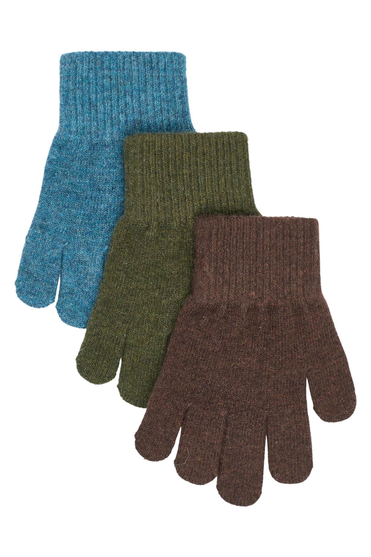 Mikk-Line Blue Mirage - Kombu Green - Coffee Bean Handsker 3-Pak