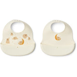 LIEWOOD Elephant / Creme De La Creme Ember Printed Hagesmæk 2-Pak