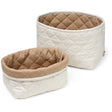 Cam Cam Copenhagen Quiltet Opbevaringskurv 2-pak Classic Stripes Camel