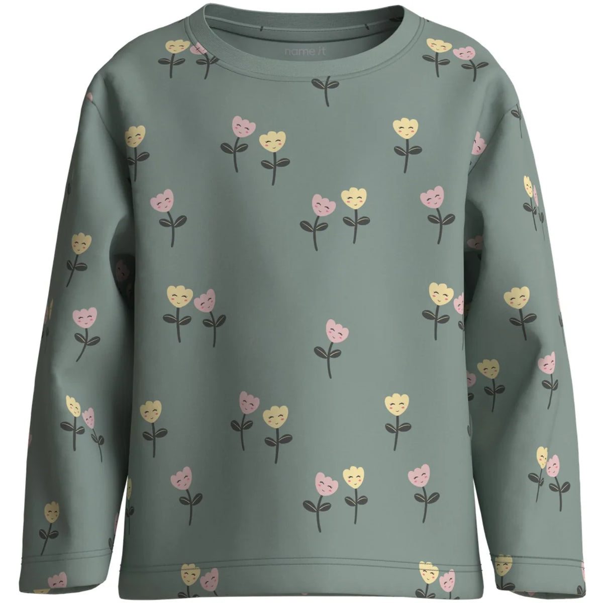 Name It Green Milieu Happy Flowers Nmfvelda Ls Nreg Top