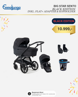 Emmaljunga Big Star Sento BLACK EDITION  Inkl. Flat+ I Kopholder I Adapter