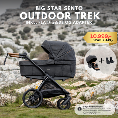 Emmaljunga Big Star Sento Outdoor Trek I Inkl. Flat+ sæde og Adapter