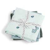 Donebydeer stofbleer 3-pack GOTS Lalee Blå