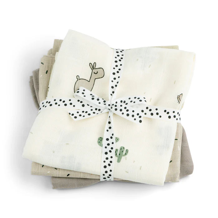 Donebydeer stofbleer 3-pack GOTS Lalee Sand