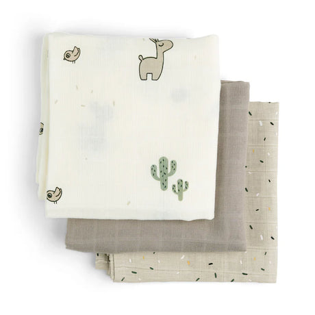 Donebydeer stofbleer 3-pack GOTS Lalee Sand