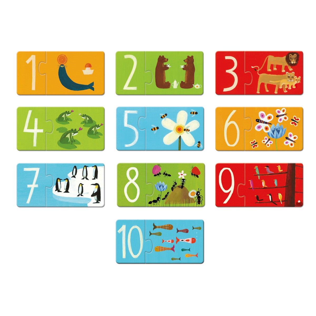 Djeco Puzzle duo, numre.