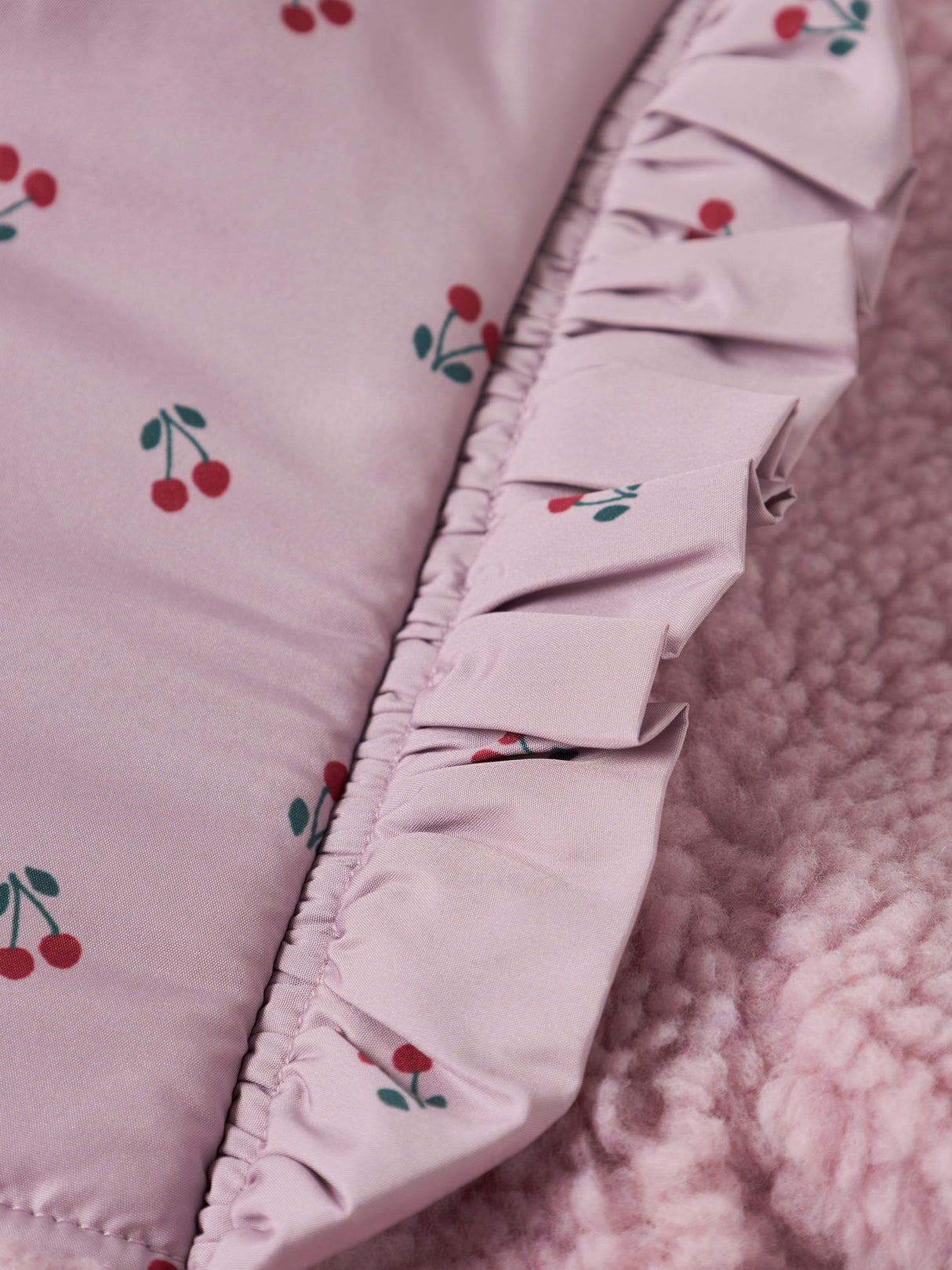 Name it teddyjakke med kirsebær NMFMINNA TEDDY JACKET - Keepsake Lilac