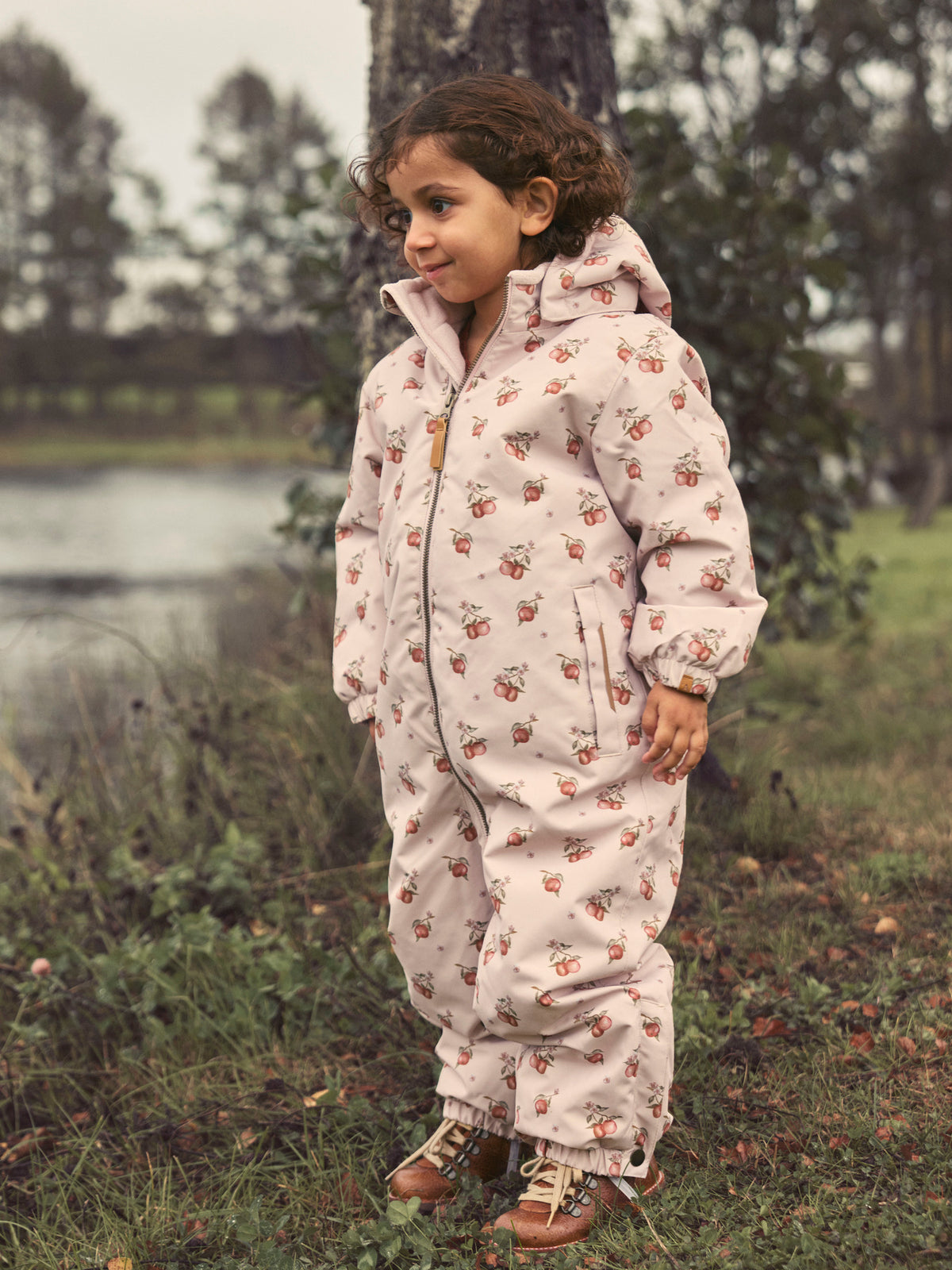 NMFLASNOW10 SNOWSUIT AOP FO LIL - Hushed Violet APPLES