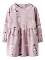 NMFROGIA LS SWEAT DRESS BRU - Keepsake Lilac