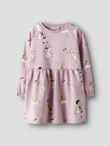 NMFROGIA LS SWEAT DRESS BRU - Keepsake Lilac
