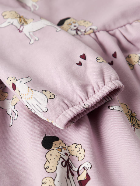 NMFROGIA LS SWEAT DRESS BRU - Keepsake Lilac