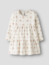NMFLAYO SIF LS DRESS LIL - Coconut Milk FLOWER PINK